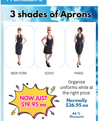 3 shades of Aprons (New York, Soho & Paris)
