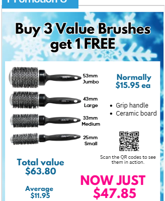 Buy 3 Value Brushes get 1 FREE