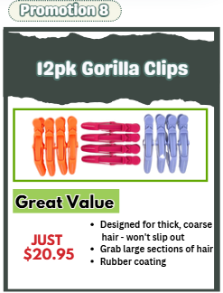 12pk Gorilla Clips